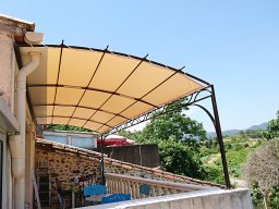 20180619 Pergola en toile Serge Ferrari Soltis Proof 502 coloris vanille (2)