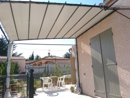 20180710 Pergola en toile Serge Ferrari Soltis Proof 502 coloris gris