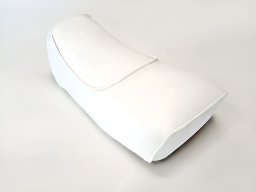 20130621 Sellerie moto - Réfection d'une selle de mini-moto en simili Cotting Boeing 2000 blanc