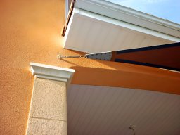 2015 Voile d'ombrage triangulaire en stretch ivoire confection couture fil Tenara GORETEX Prod UE 3