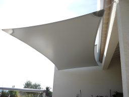 20160812 Voile d'ombrage quadrangulaire en stretch ivoire lumière integrée confection couture fil Tenara GORE-TEX Products UE (2)